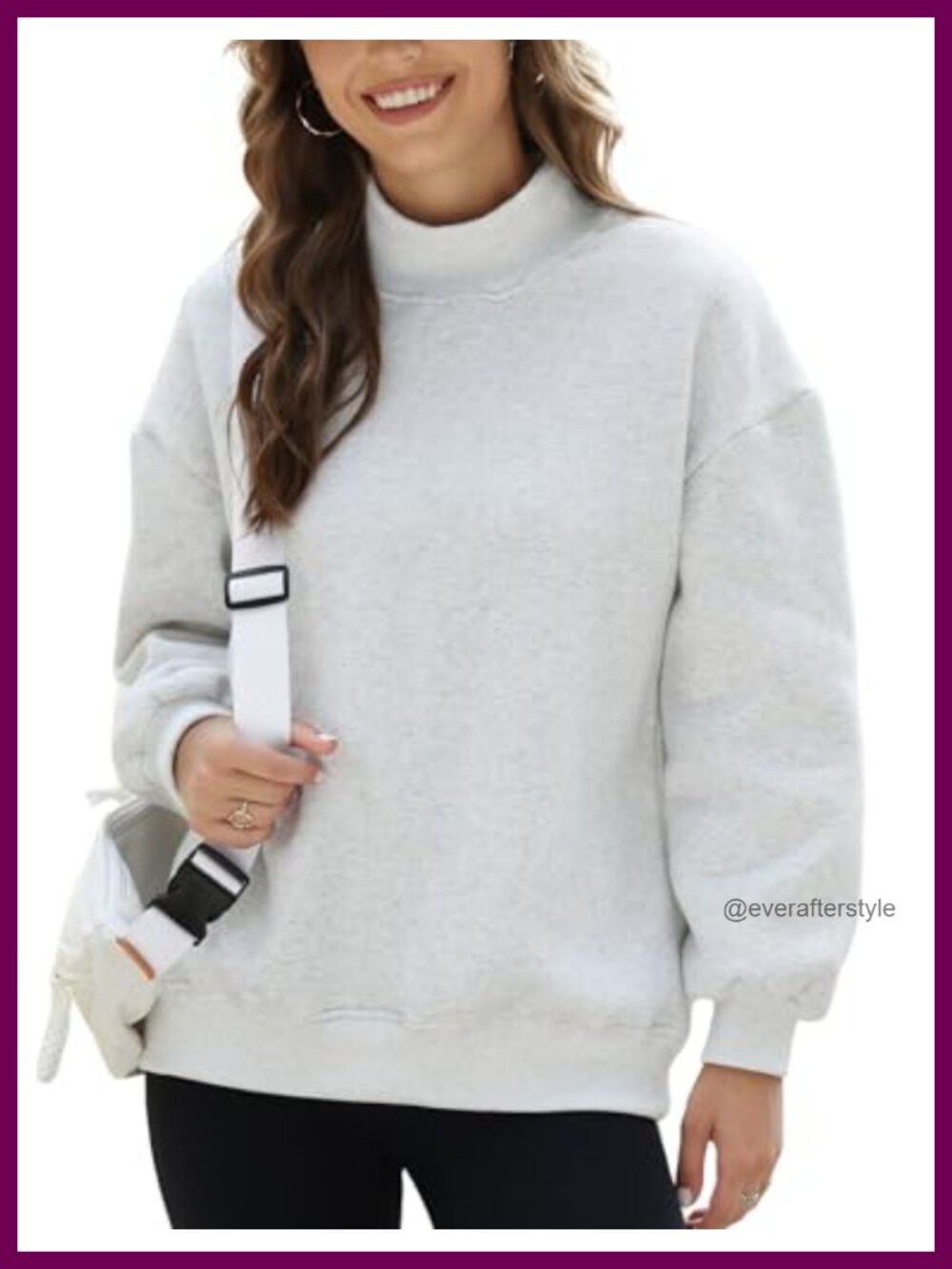 Mock Neck Sweatshirt for Women Pullover